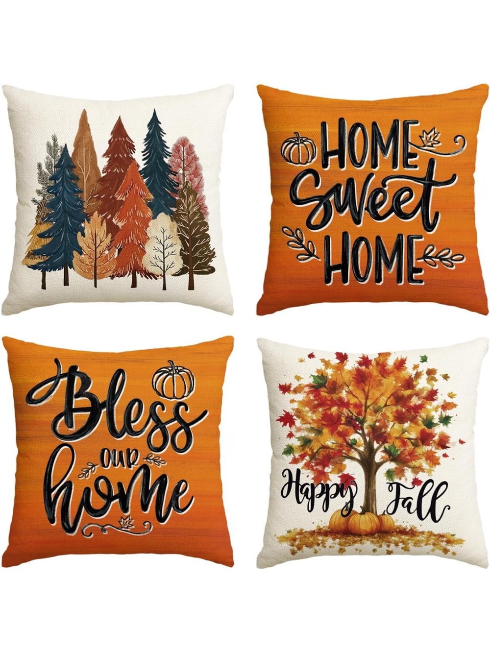 Autumn Throw Pillow Covers- 18”x 18”